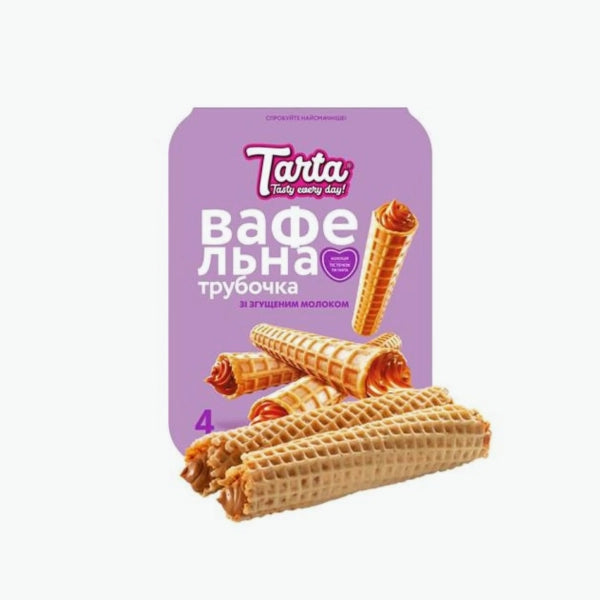 Tarta Gebäck Waffelroll mit Kondensmilch