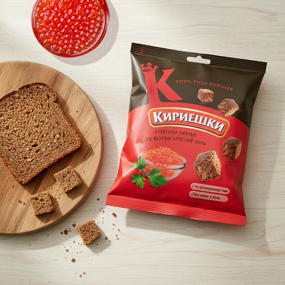 Kirieshki Brotcroutons Kaviar-Geschmack