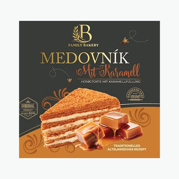 Premium Honigtorte mit Karamellfüllung