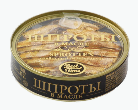BEST TIME Geräucherte Sprotten in Pflanzenöl