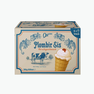Plombir-Eis mit Kirschgeschmack