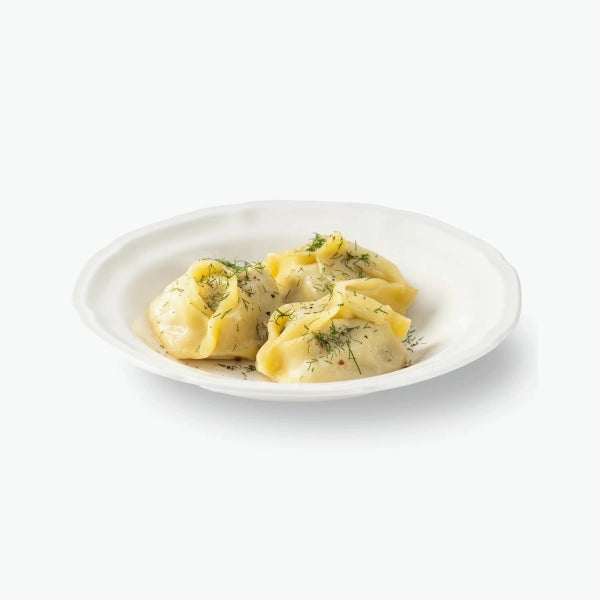 Manty mit Rind- und Schweinefleisch, handgemacht