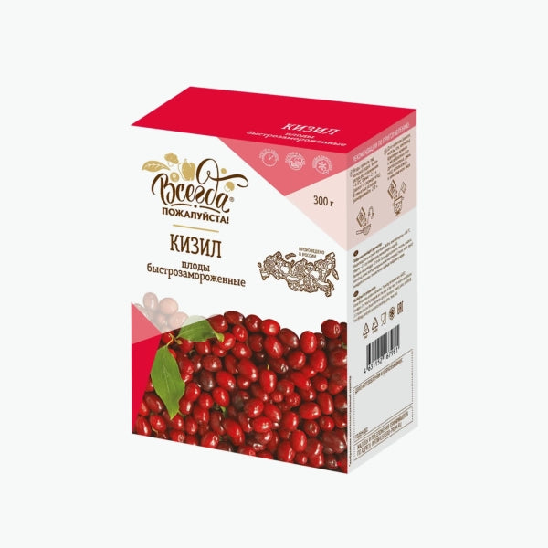 Cornelian cherry, deep-frozen