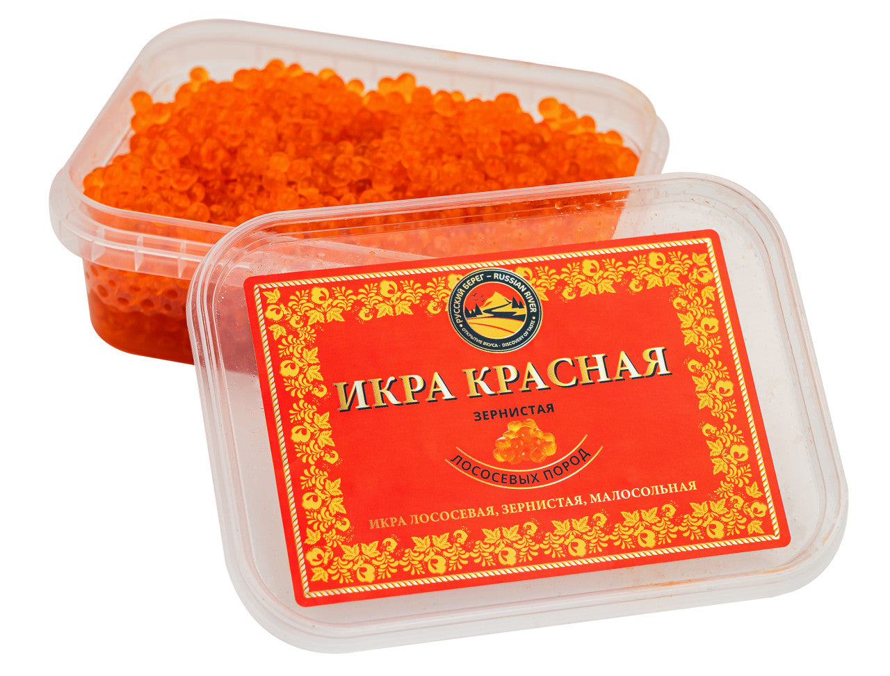 Salmon caviar from wild salmon, Gorbuscha 
