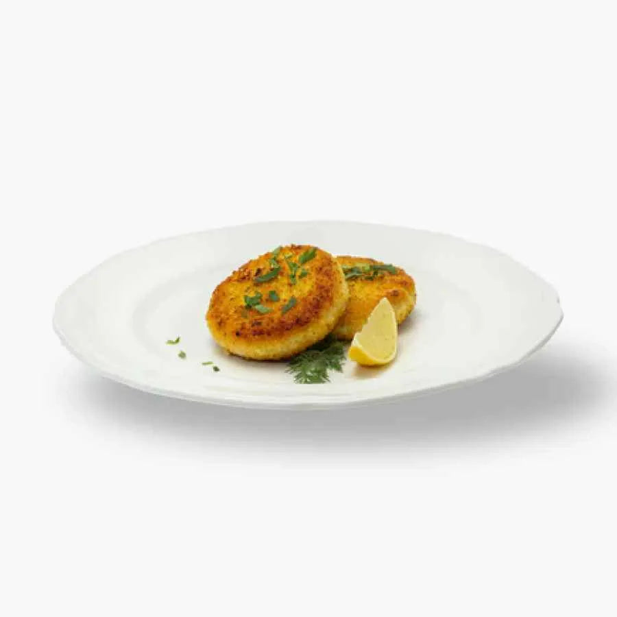 Frikadellen aus echtem Lachsfilet, frittiert