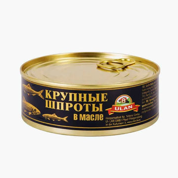 Крупные копченые шпроты в масле