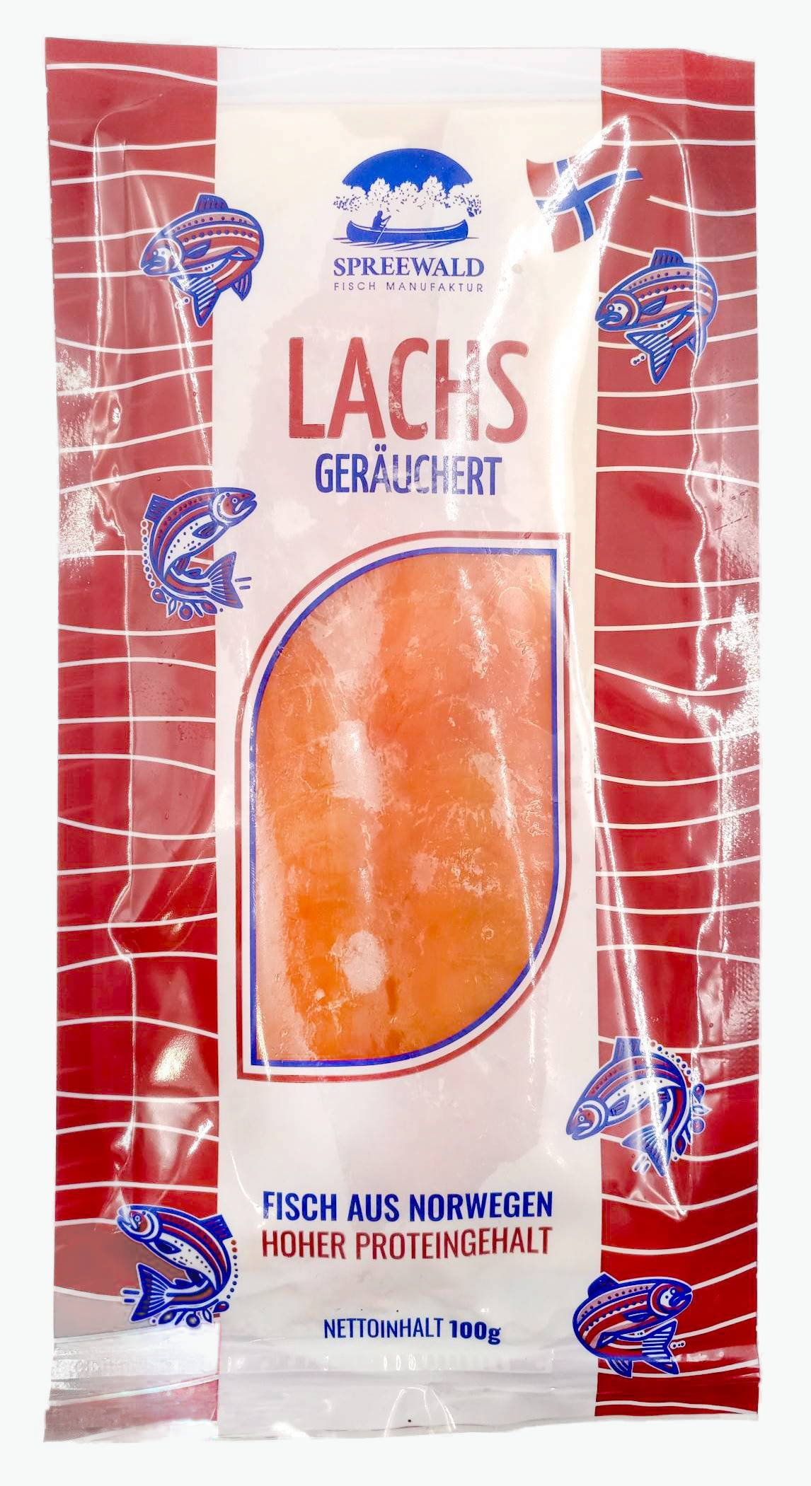 Norwegischer Lachs, geräuchert und geschnitten